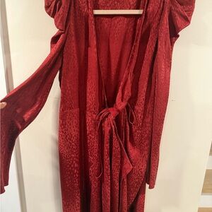 A. L. C. Red Long Sleeve Dress
